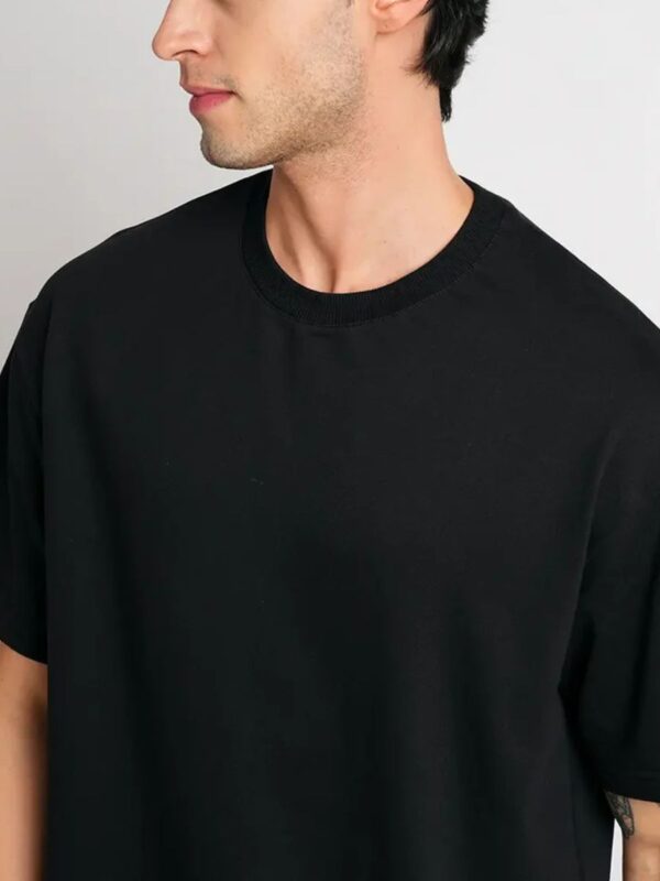 BLACK Solid Men Premium Oversized