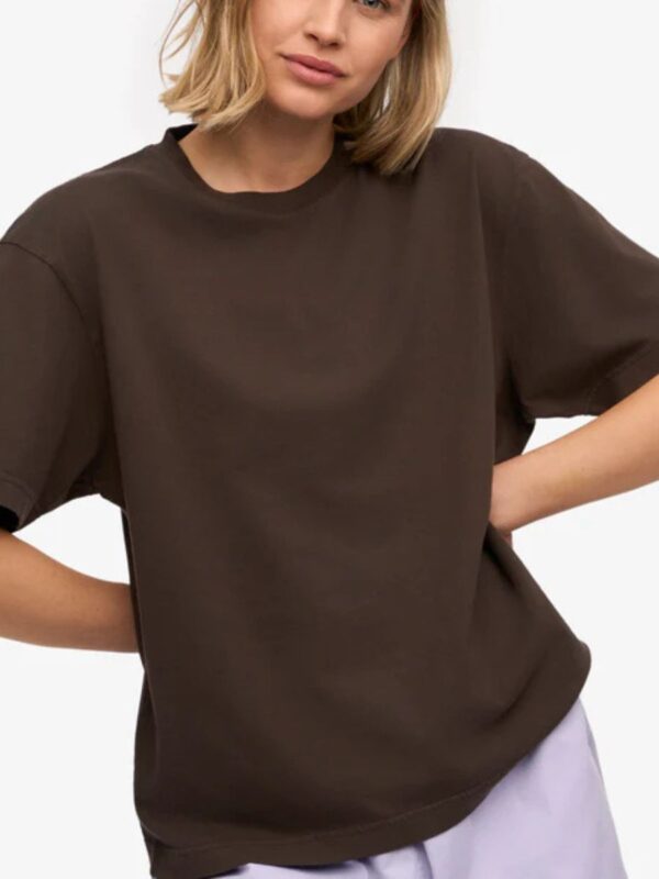 BROWN Solid Women Premium Oversized