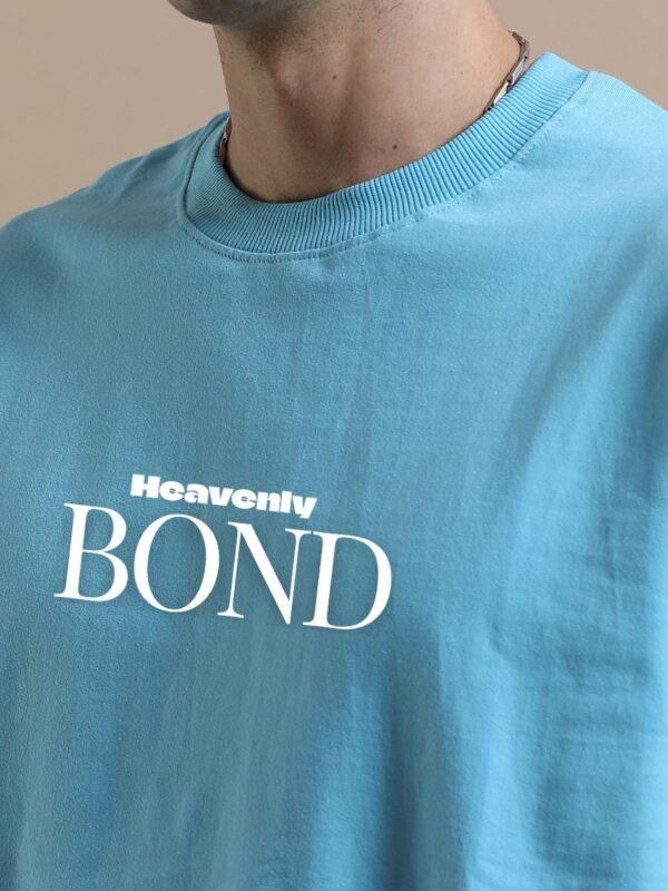 BOND Men Powder Blue Oversized T-shirt